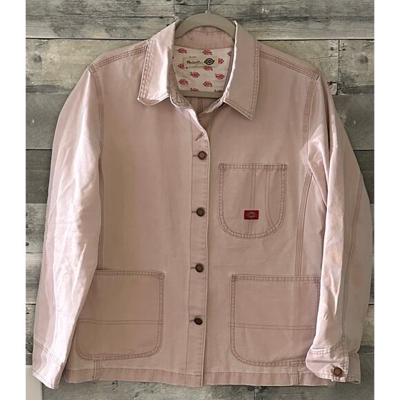 Madewell X Dickies Workwear Pink Cotton Canvas Jacket M - Picture 1 of 3